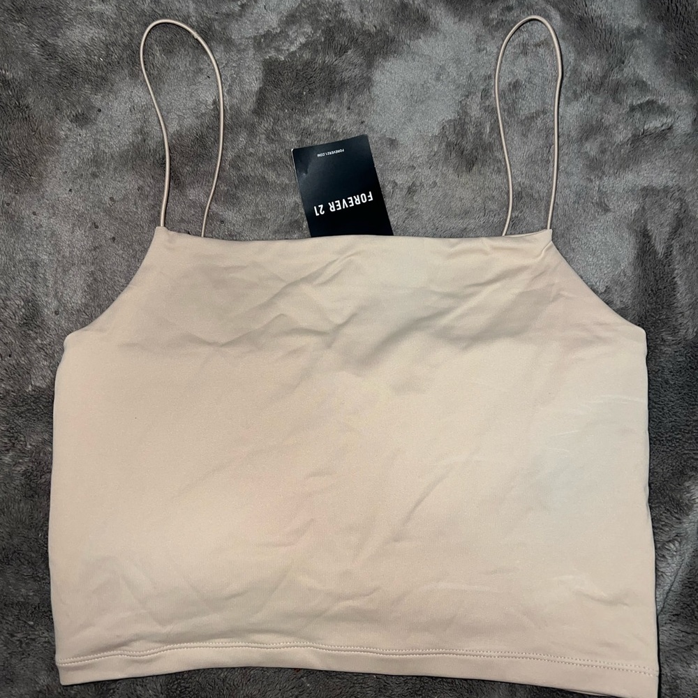 Beige crop top